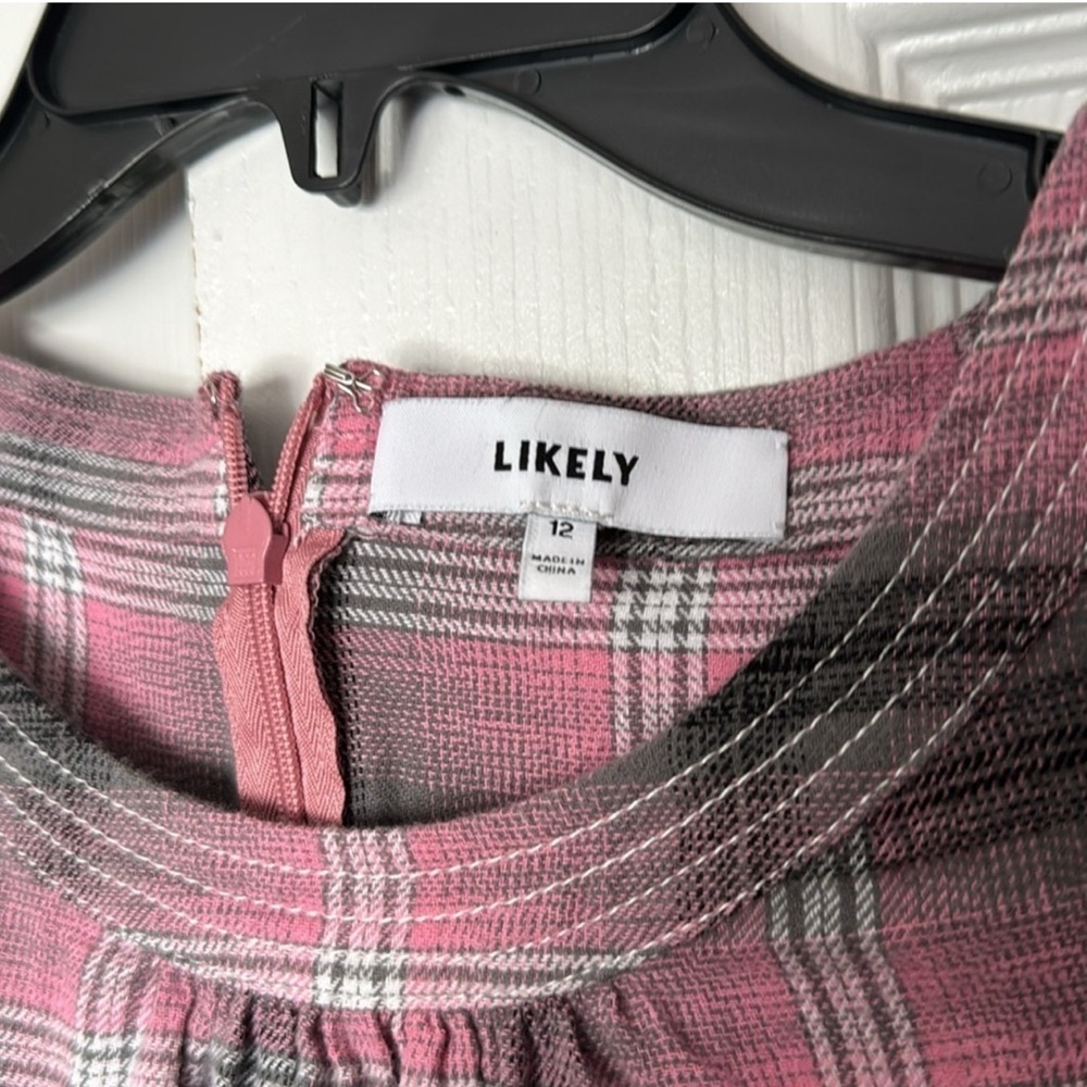 Likely Pink and Black Plaid Women’s Dres - Picture 2 of 3